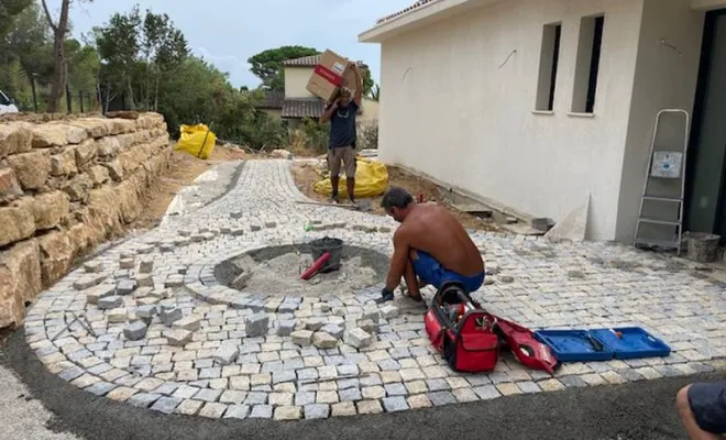 Pavage d'allée, Fréjus, AI Construction